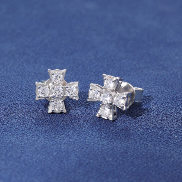 MOISSANITE FOUR LEAF STUDS - 925 SILVER - VVS1