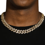 15MM BAGUETTE CUBAN LINK CHAIN - GOLD