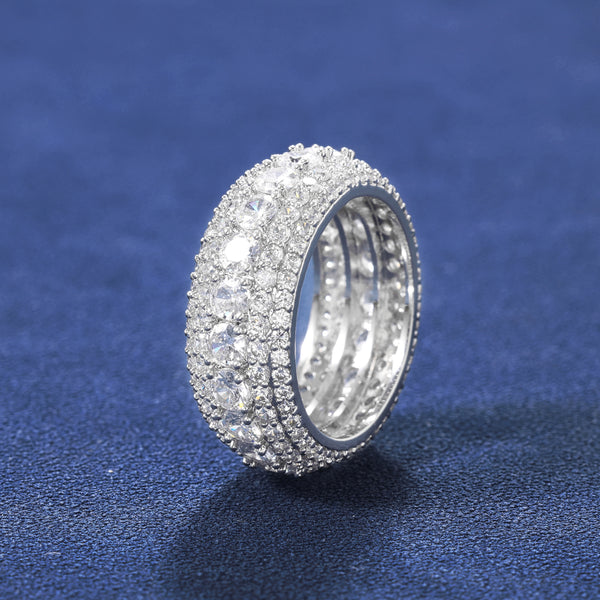 LAYERED DIAMOND RING - WHITE GOLD