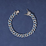 8MM ICED CUBAN BRACELET - TWO TONE