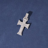 BAGUETTE CROSS PENDANT - WHITE GOLD