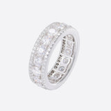 MOISSANITE ICED BAND RING - 925 SILVER - VVS1