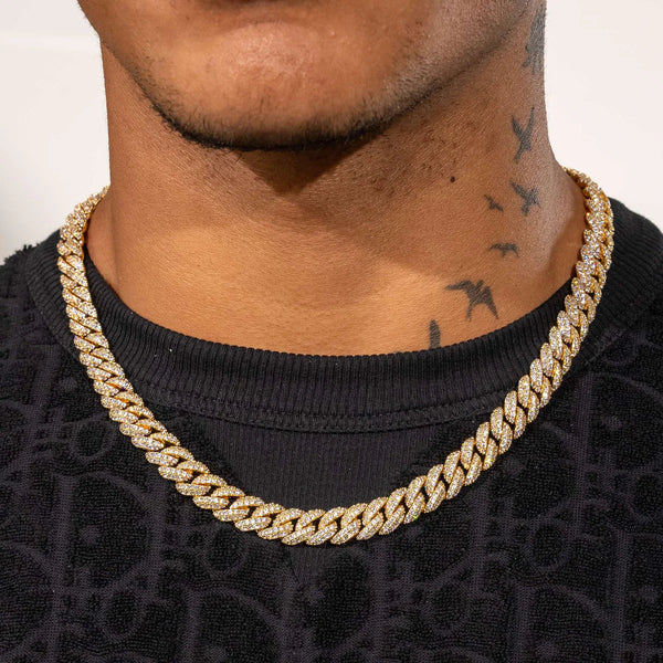 10MM ICED CUBAN LINK CHAIN - GOLD