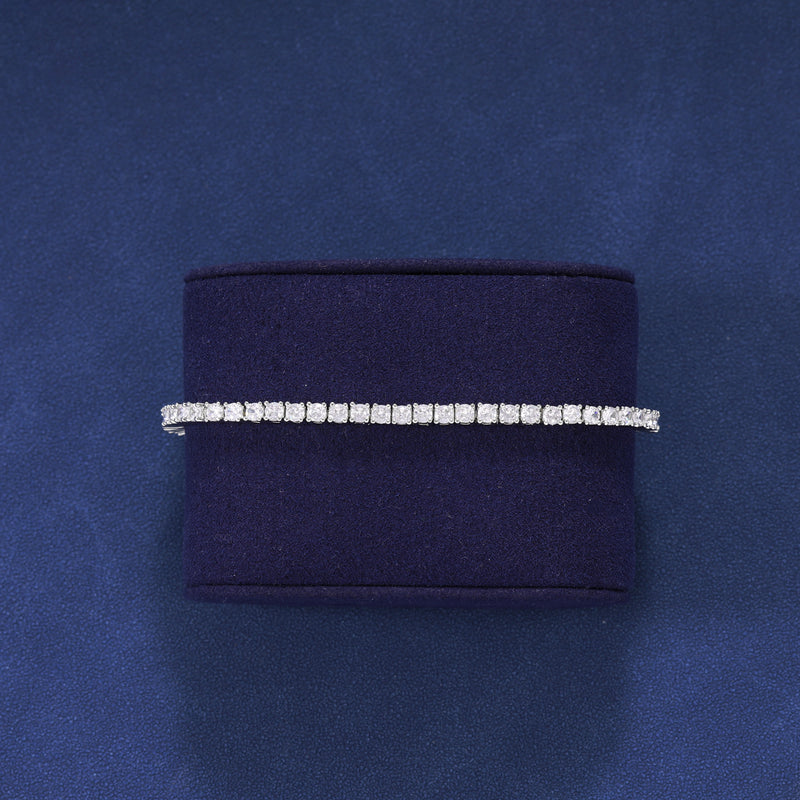 3MM TENNIS BRACELET - WHITE GOLD