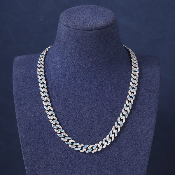 8MM ICED CUBAN CHAIN - TWO TONE