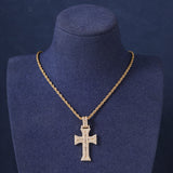 BAGUETTE CROSS PENDANT - GOLD