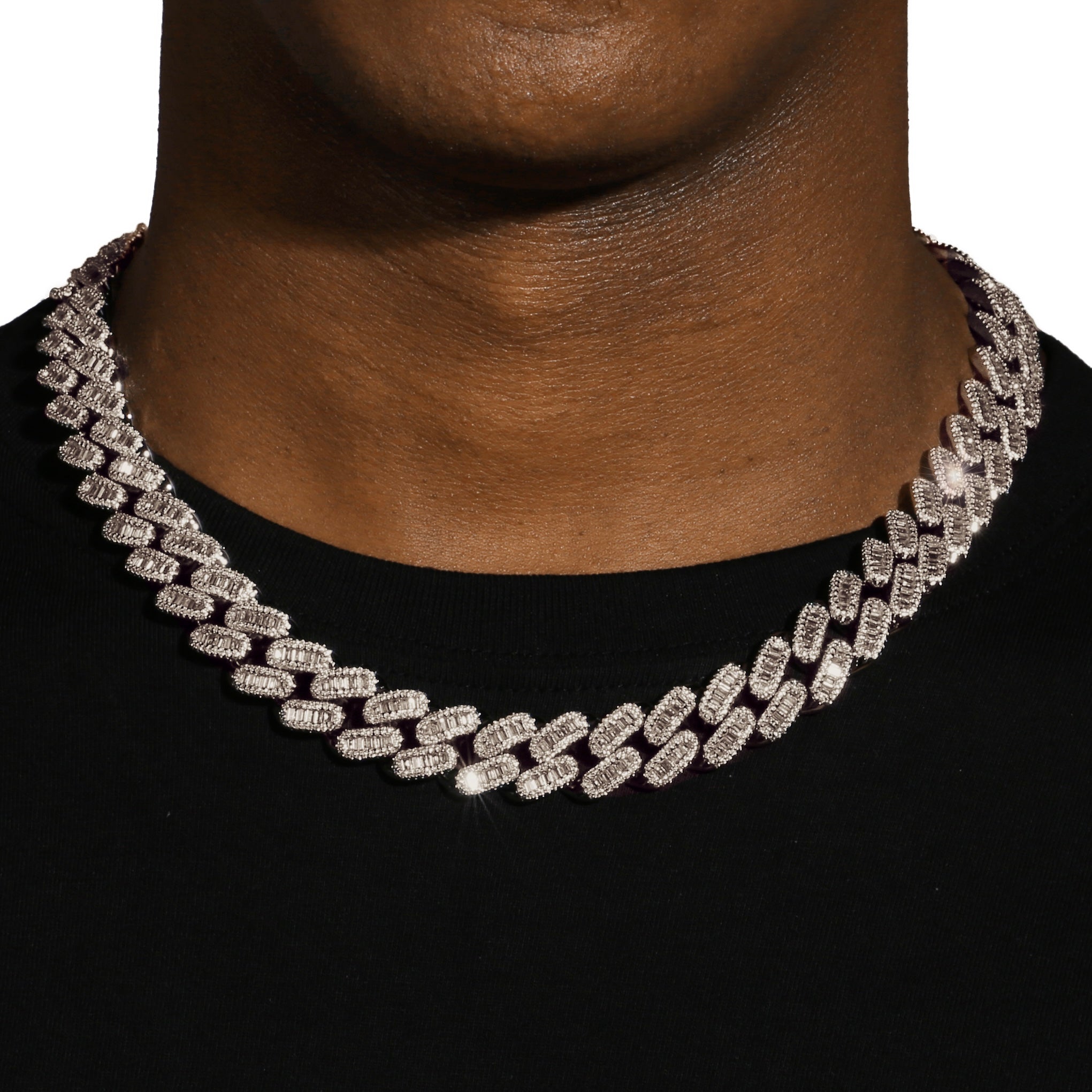 15MM BAGUETTE CUBAN LINK CHAIN & BRACELET SET