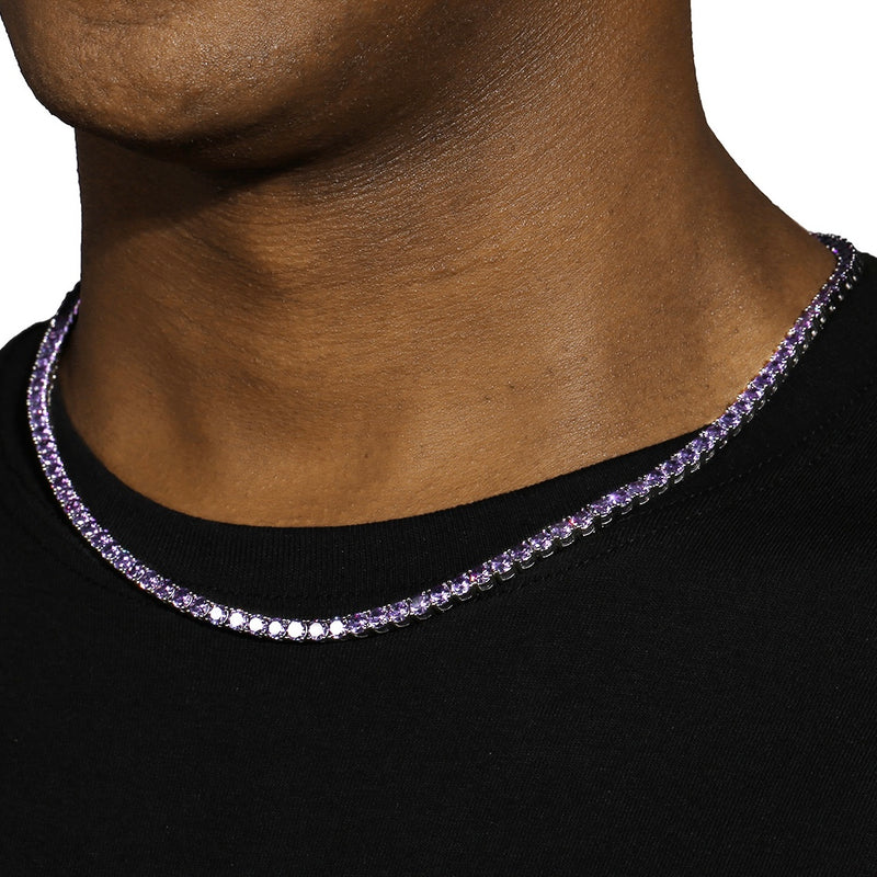 4MM PURPLE TENNIS CHAIN