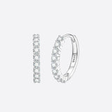 MOISSANITE ETERNITY EARRINGS- 925 SILVER - VVS1