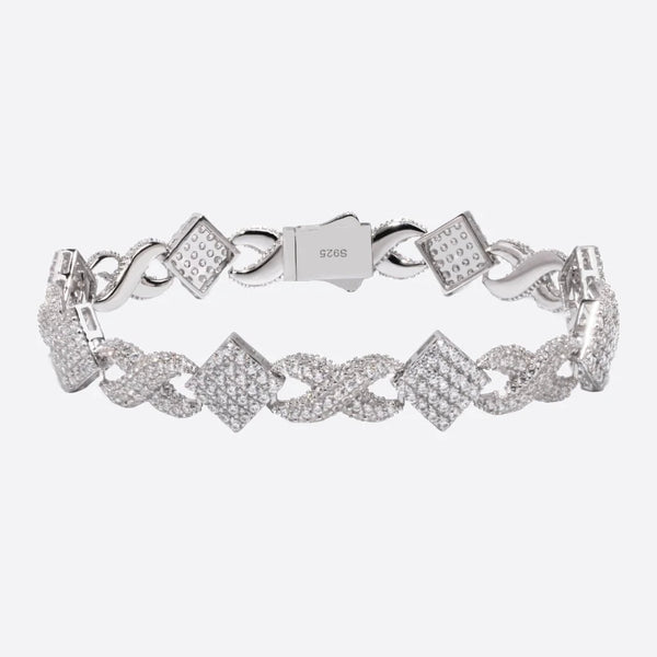 MOISSANITE INFINITY BRACELET - 925 SILVER - VVS1