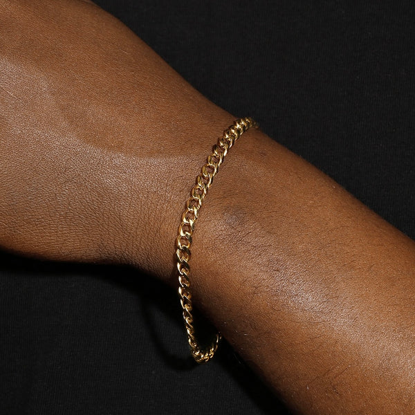 5MM CUBAN BRACELET - GOLD