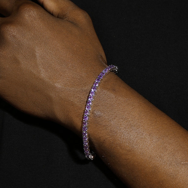 4MM PURPLE TENNIS BRACELET