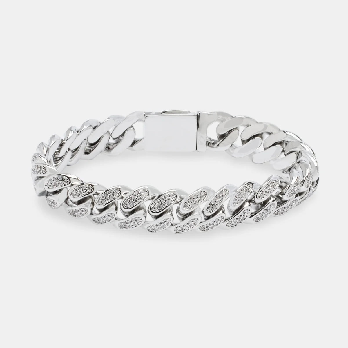 12MM MOISSANITE CUBAN LINK BRACELET - 925 SILVER - VVS1