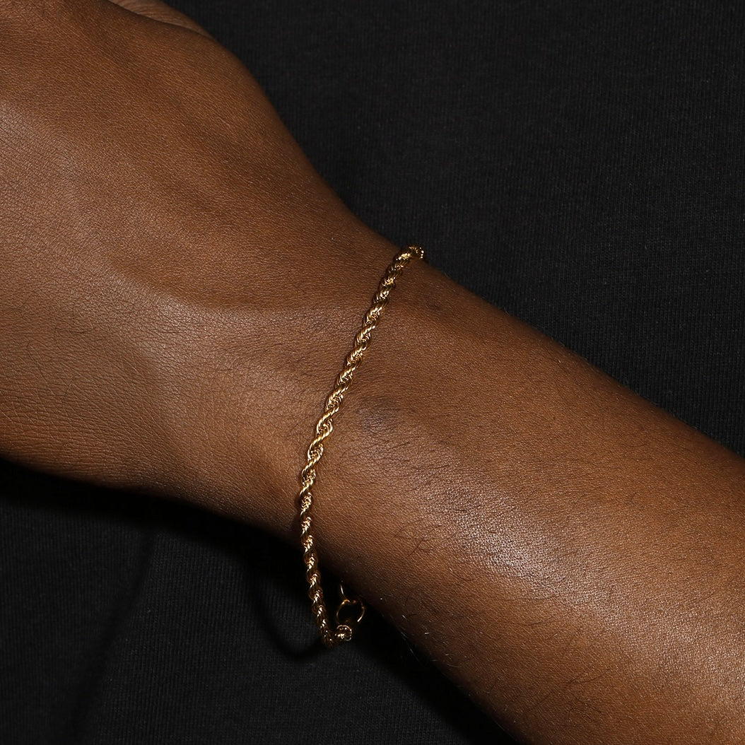 3MM ROPE BRACELET - GOLD