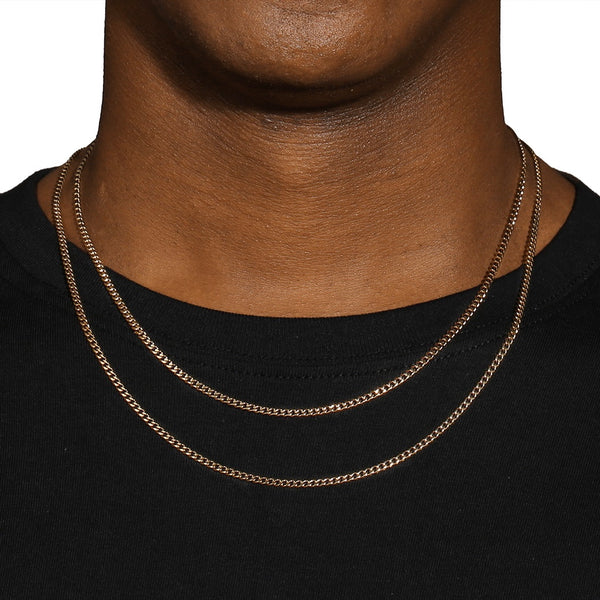 3MM CUBAN CHAIN - GOLD