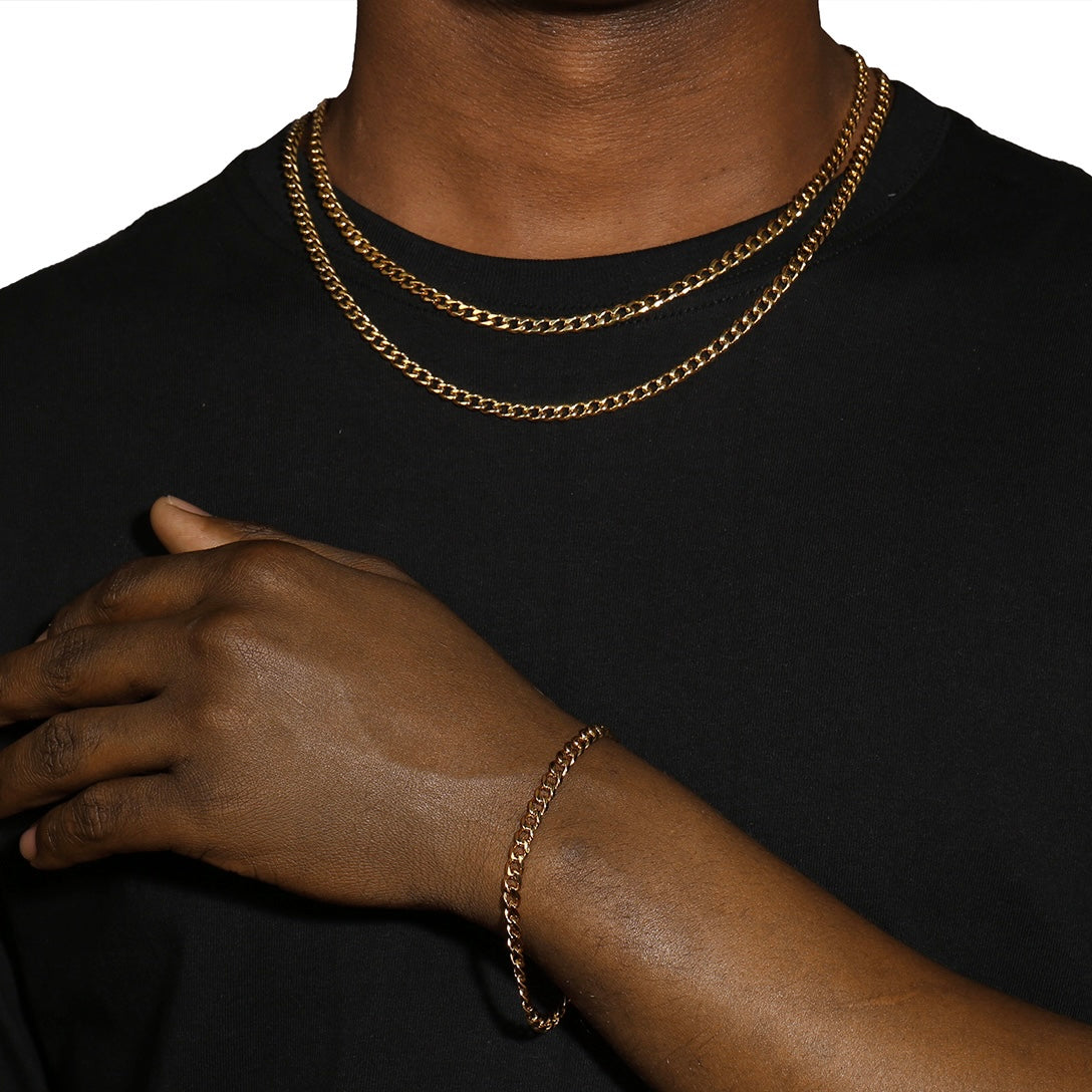 5MM CUBAN CHAIN - GOLD