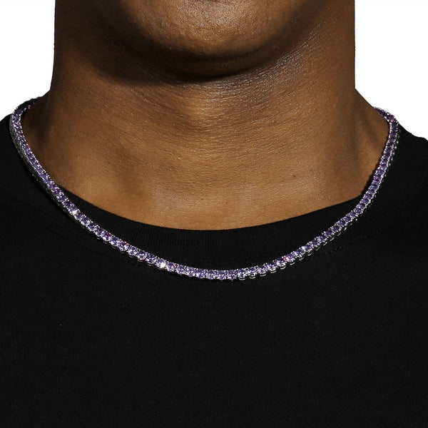 4MM PURPLE TENNIS CHAIN