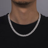 8MM MOISSANITE CUBAN LINK CHAIN - 925 SILVER - VVS1