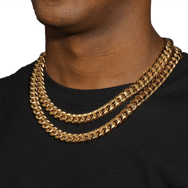 12MM CUBAN LINK CHAIN - GOLD