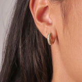 ICED HOOP EARRINGS - GOLD