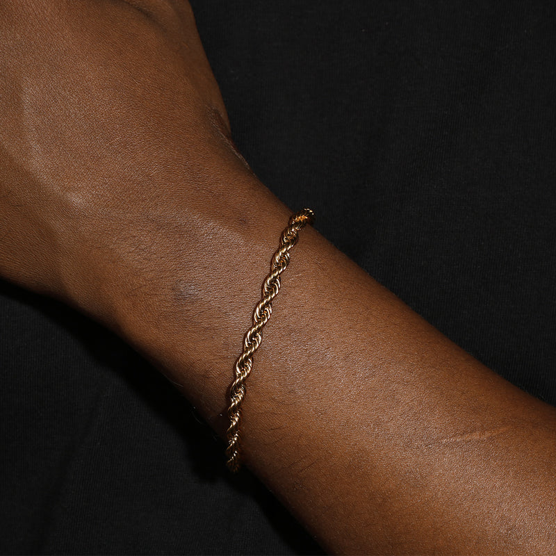 5MM ROPE BRACELET - GOLD