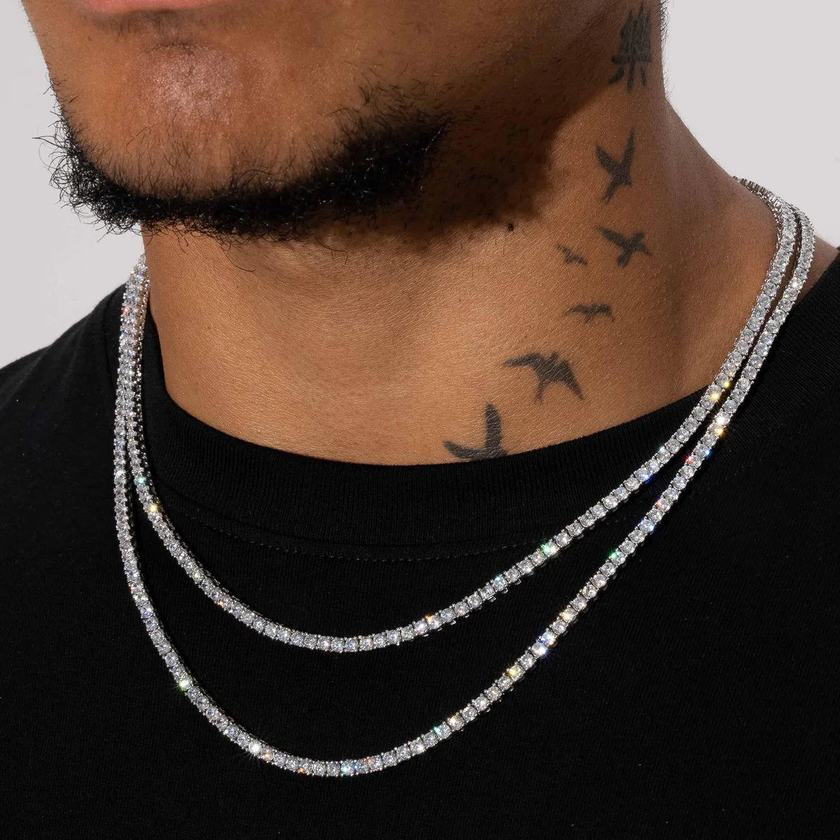 3MM TENNIS CHAIN - WHITE GOLD