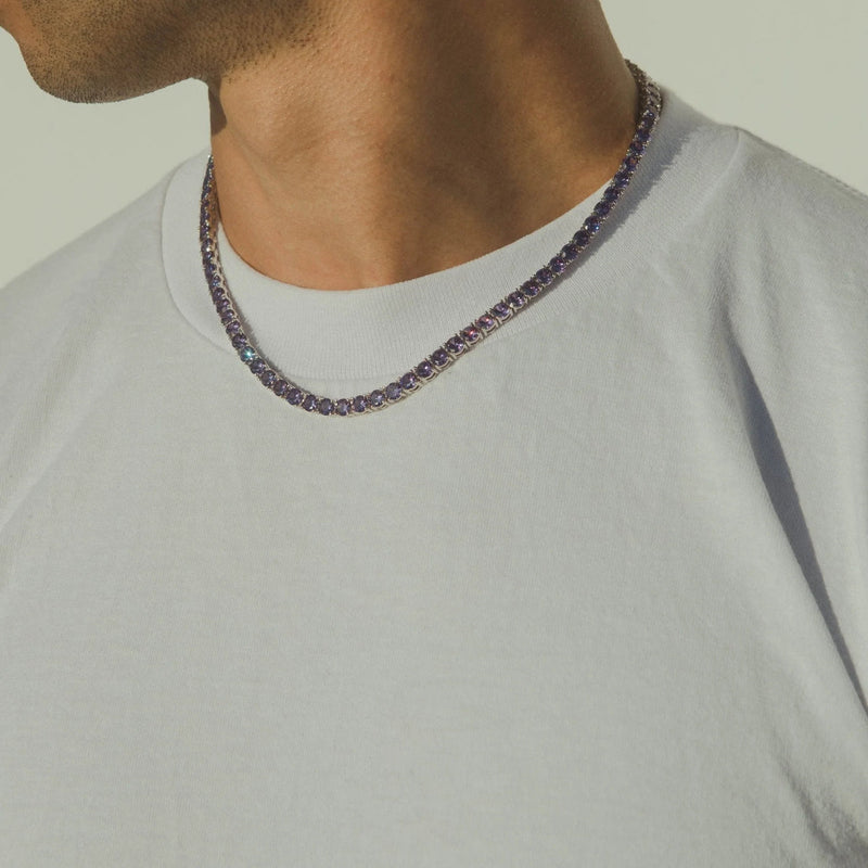 4MM PURPLE TENNIS CHAIN