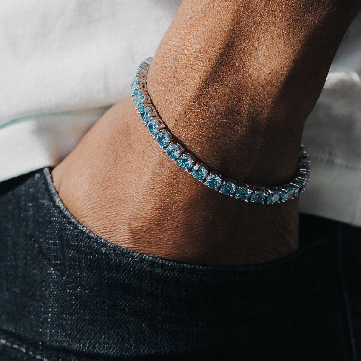 4MM BLUE TENNIS BRACELET