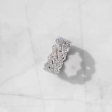 DIAMOND PRONG RING - WHITE GOLD