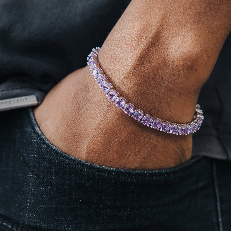 4MM PURPLE TENNIS BRACELET