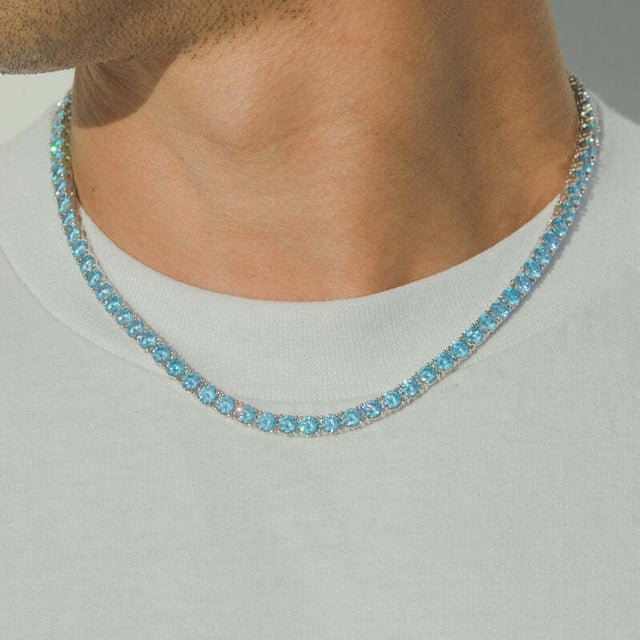 4MM BLUE TENNIS CHAIN