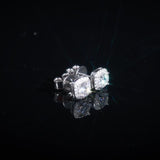 MOISSANITE CUSHION CUT EARRINGS- 925 SILVER - VVS1