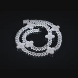 CUBAN CLOVER CHAIN - WHITE GOLD