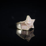 ICED STAR RING - GOLD