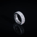 MOISSANITE ICED BAND RING - 925 SILVER - VVS1