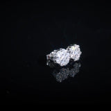 MOISSANITE CLUSTERED EARRINGS- 925 SILVER - VVS1