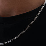 3MM FIGARO CHAIN - WHITE GOLD