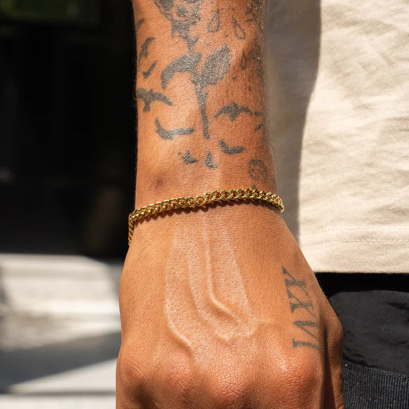 5MM CUBAN BRACELET - GOLD