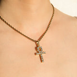 ICED ANKH PENDANT - GOLD