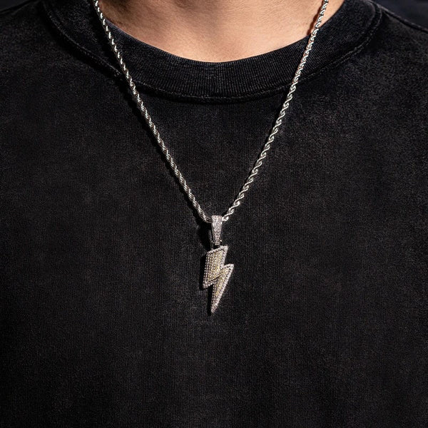 LIGHTNING PENDANT - WHITE GOLD