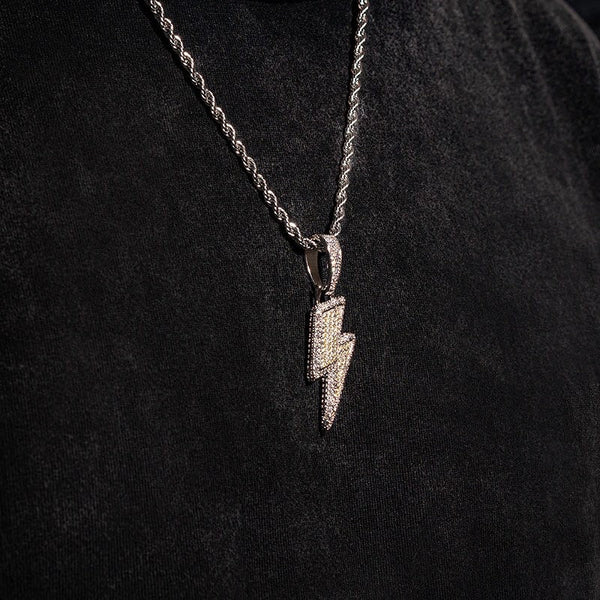 LIGHTNING PENDANT - WHITE GOLD